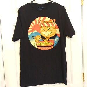 Ramen Kitty cat T-shirt Japan men's size Medium